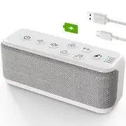 Sound Machine for Adults, USB Rechargeable White Noise Machine for Office Pri...