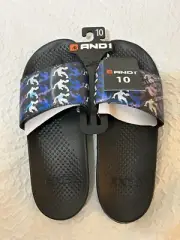 AND1 Men's Crossover Lenticular Sport Slide Sandals NWT Size10