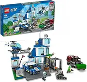 LEGO City Police Station 60316 Kids Building & Construction Toys, Chopper, Truck & Car Toy