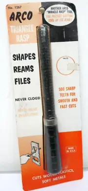 RARE Vintage ARCO Triangle Rasp No.1267 Shapes Reams & Files 8.25" Long USA NOS