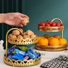 Hollow Out Fruit Serving Tray Wrought Iron Jewelry Dish Front Desk