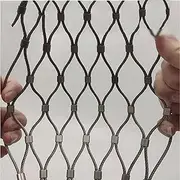 Safety Net Protection Rope Net Stainless Steel Wire Rope Cable Mesh Netting Balcony Protection Net Garden Poultry Chicken Wire Netting for Garden Farm Boundary (Color : 10cm Mesh Size : 0.8x7m)