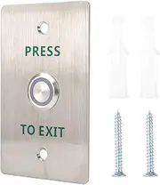 MUNEFE DC12~24V Metal Door Open Release, Metal Access Switch, Access Control Switch for Use in Offices, Retail Venues, and Public Buildings