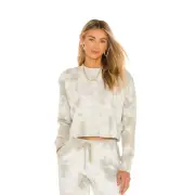 Jonathan Simkhai Standard Eucalyptus Tie-Dye Cropped Sweatshirt Size M MSRP $145