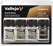Vallejo Pigments Soot and Ashes Colour Set, 4 Piece