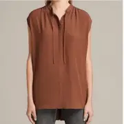 NWT AllSaints Raya Button Down Shirt Sz XS