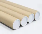 Mailing Tube - 3 in X 24 in - Kraft - 4 Pack - for Shipping and Storage of Poste