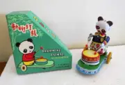 VTG TOY CLOCKWORK DRUMMING ANIMAL PANDA WITH KEY MIB WORKS