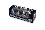Mooneyes Chrome Triple Gauge Set Includes Oil, Water & Volts Gauge