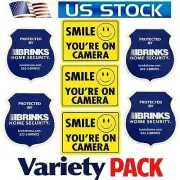 Window Stickers Lot Home Security Brinks Alarm+Camera System Warning Decal