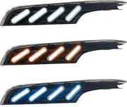 Compatible With VW Golf 7 2013 2014 2015 2016 LED DRL Daytime Running Light Car Accessories ABS 12V Fog Lamp Cover(White yellow blue)