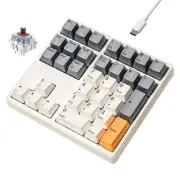 Mechanical Number Pad,34 Key Wired USB Numeric Keypad White Backlit Hot Swapp...