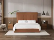 My Style Framed Headboard & Slimline Base - King / Gingerbread / Gas Lift Base