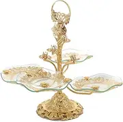 Stylish Living Room Hotel Coffee Table Crystal Tempered Glass Fruit Plate Light Flower Craft Fruit Plate (D Talla ?nica) of You
