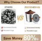 Reusable Coffee Pods Keurig Refillable Pack Steel K-cup Nespresso, Filters-2pack