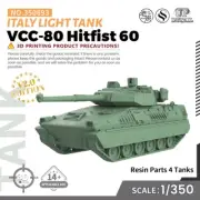 SSMODEL SS350693 1/350 Military Model Kit Italy VCC-80 Hitfist 60 Light Tank