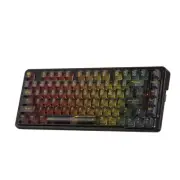 K649 PRO 78% Wireless Gasket RGB Gaming Keyboard, 3-Modes 82 Keys Full-Transp...