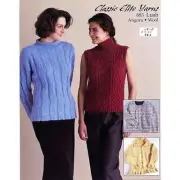 NWT Classic Elite Yarns 883 Lush Angora Wool Sweater Vest Knitting Pattern