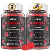 Super B Complex Vitamin Gummies for Women & Men – Methylated B12 Folate for B...
