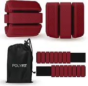 Polyfit Wrist & Ankle Weights - 1 Pair - Wearable Ankle Weights for Women and Men - Wearable Bracelet for Exercise, Yoga, Walking, Running, Dance, Barre, Pilates, Cardio, Aerobics - Wine
