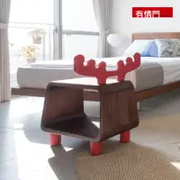 在飛比找momo購物網優惠-【有情門】STRAUSS 大麋鹿造型實木矮凳(製作期2-3週