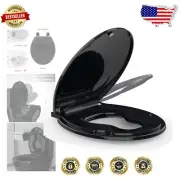Modern Round Toilet Seat with Built-in Toddler Seat - Soft Close, Easy Install
