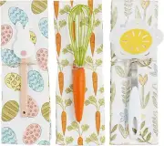 Mud Pie Spring Towel and Utensil Set, Flower; 26" x 16.5"