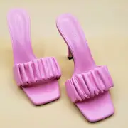 TONY BIANCO Fara Mules Musk Napa Pink Women's Size 7.5 Barbie Pink