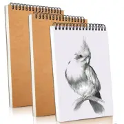 Sketch Book Pad, Drawing Paper 9" x 12" Spiral Bound (98lb/160gsm), 90 Sheets...