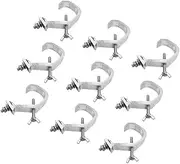HEATSHAKING 9pcs Spotlight Hanger Clamp: Aluminum Fixture for Stage Lights & Projectors - Universal Truss-Mount Hook for Theater & Dj Performances