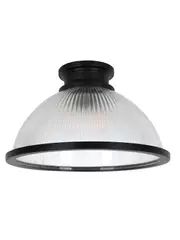 Alfred 1 Light Batten Fix in Black/Glass