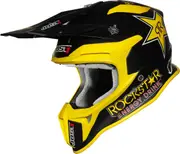 Just1 J18 Rockstar Motocross Helmet, black-yellow, Size S for Men Black Yellow