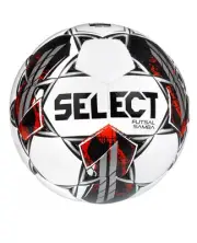 Samba Futsal Ball, Senior, White/Black/Red V22, Senior(Size 4)