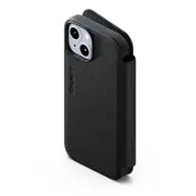 [CY4594MAGWT] MagWallet Apple iPhone 15 6.1" Leather Wallet Case Black, 360