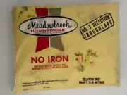 Vintage NOS Meadowbrook Luxury Percale No-Iron ~ Full Fitted Sheet