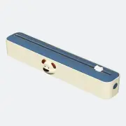 2 Pcs Beige And Blue Bidirectional Cling Film Cutter - Reusable Wrap Dispenser