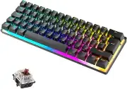 Wired Mechanical Gaming Keyboard Mini with RGB Backlit Type-C for PC/PS4/Xbox