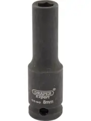Draper Tools Expert 8mm 3/8 Square DR.Hi-Torq 6 Point Deep Impact Socket (06881)