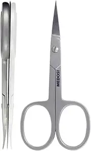 Multipurpose Beauty Grooming Nail Scissors Curved - Premium Eyebrow Trimming Lash Cuticle Remover - Manicure Nail Care Skin Care Tools Scissor (Multipurpose Nail Eyebrow)