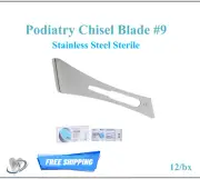 GLASSVAN Podiatry Chisel #9 Curved Blade Nail Care Podiatrist Tool, 12/Bx Myco