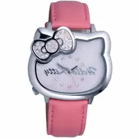 在飛比找PChome24h購物優惠-【HELLO KITTY】凱蒂貓愛戀經典造型手錶 (桃紅/銀