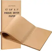 Perkoop 200 Pack Freeze Dryer Parchment Paper Set, Trays Paper Mats for Freeze Dryer Trays Accessories, 17 1/4" x 7" Fit for Medium Trays, Unbleached Wood Pulp