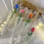 Holiday Gift Long Stem Bouquet Simulation Tulips Flowers Real Touchs Artificial