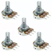 5 x 200K Reverse Logarithmic 16mm Potentiometer