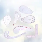 7 Pcs Sewing Ruler Kit French Curve Metric Ruler Quilting Patchwork Ruler