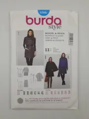 Burda Sewing Pattern 6986 Women's Coat Vest Pattern Size US 10-20 EUR 36-46 NEW
