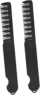 ADOCARN 2pcs Travel Folding Combs Compact Wide Tooth Combs for Grooming and Styling Portable Hairdressing Tools for Slicked Back Styles and Textured Looks Travel Friendly Hair Care