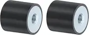 uxcell 25 x 25mm M8 Thread Female Rubber Mounts,Vibration Isolators,Replaces Anti Vibration Pads Flat Silent Block Base Block 2Pcs