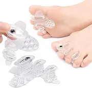 Toe Spacers Toe Separators, 2 Pairs Soft Bunion Corrector Pads with Magnet, Hammer Toe Straighteners, Bunion Splint Cushion for Corns Blister, Overlapping Toes, Curled Toes, Toe Alignment, Rubbing Toe
