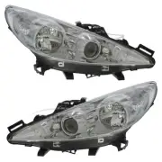 Headlights Peugeot 207 2006-2015 Projector Type Headlamps 1 Pair Left & Right